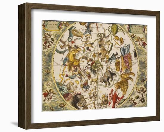 Atlas Coelestis Seu Harmonia Macrocosmica, 18th Century-Andreas Cellarius-Framed Giclee Print