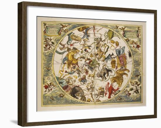 Atlas Coelestis Seu Harmonia Macrocosmica. Engraved Celestial Atlas By Andreas Cellarius-Andreas Cellarius-Framed Giclee Print