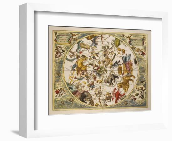 Atlas Coelestis Seu Harmonia Macrocosmica. Engraved Celestial Atlas By Andreas Cellarius-Andreas Cellarius-Framed Giclee Print