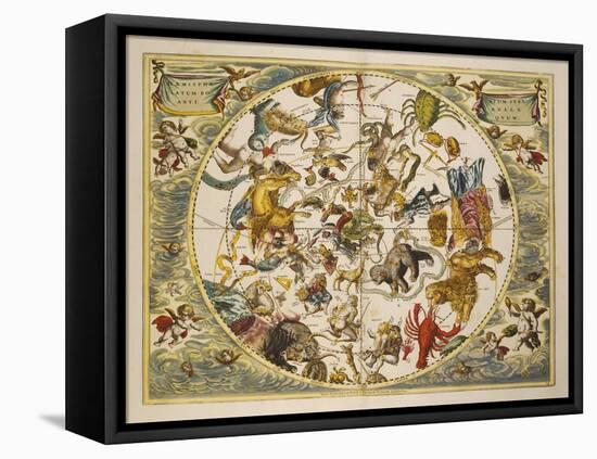 Atlas Coelestis Seu Harmonia Macrocosmica. Engraved Celestial Atlas By Andreas Cellarius-Andreas Cellarius-Framed Stretched Canvas