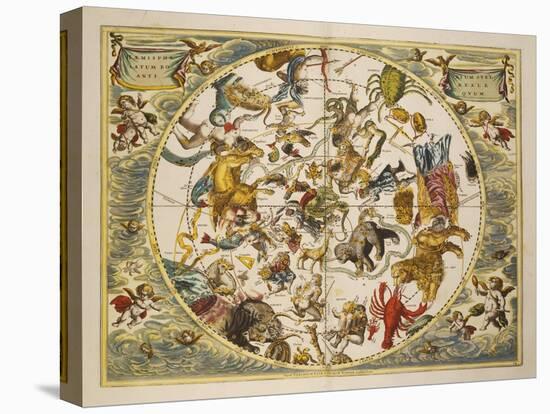 Atlas Coelestis Seu Harmonia Macrocosmica. Engraved Celestial Atlas By Andreas Cellarius-Andreas Cellarius-Stretched Canvas