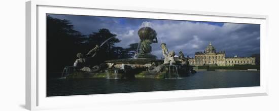 Atlas Fountain with Facade of Castle Howard in the Background-John Thomas-Framed Giclee Print