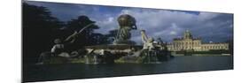 Atlas Fountain with Facade of Castle Howard in the Background-John Thomas-Mounted Giclee Print