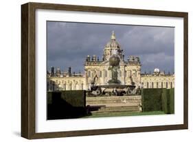 Atlas Fountain with Facade of Castle Howard in the Background-John Thomas-Framed Giclee Print