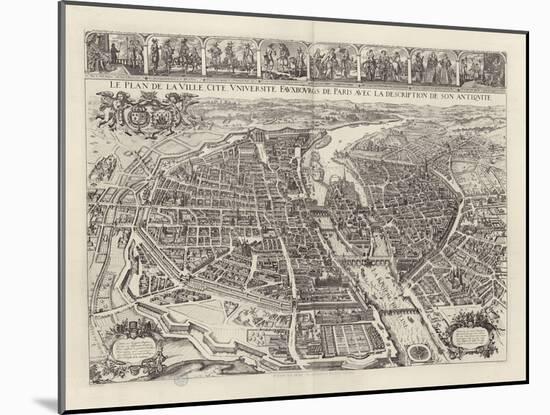 Atlas général de la ville, des faubourgs et des monuments de Paris-Melchior Tavernier-Mounted Giclee Print