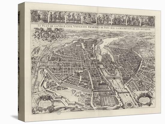 Atlas général de la ville, des faubourgs et des monuments de Paris-Melchior Tavernier-Stretched Canvas