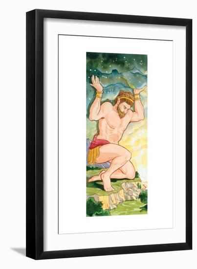 Atlas, Greek Mythology-Encyclopaedia Britannica-Framed Art Print