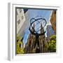 Atlas Sculpture and St. Patrick's Cathedral, Manhattan, New York-Sabine Jacobs-Framed Photographic Print