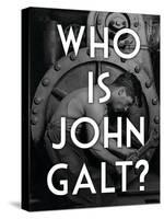 Atlas Shrugged Who is John Galt Art Poster Print-null-Stretched Canvas