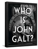 Atlas Shrugged Who is John Galt Art Poster Print-null-Framed Poster