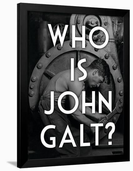 Atlas Shrugged Who is John Galt Art Poster Print-null-Framed Poster