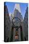 Atlas Statue holding the world at Rockefeller Center, New York City, New York-null-Stretched Canvas