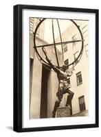 Atlas Statue, Rockefeller Center, New York City-null-Framed Art Print