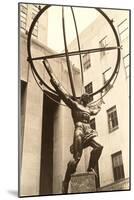 Atlas Statue, Rockefeller Center, New York City-null-Mounted Art Print