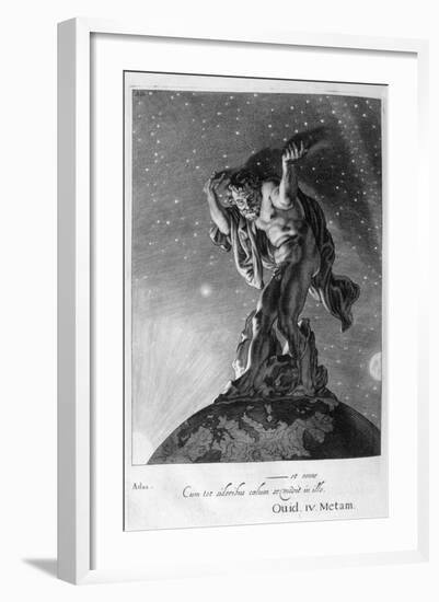 Atlas Supports the Heavens on His Shoulders, 1655-Michel de Marolles-Framed Giclee Print