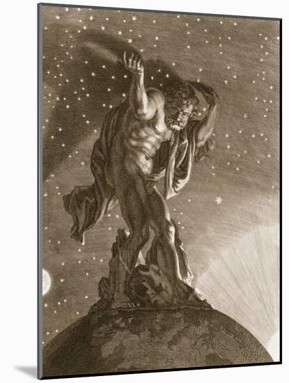 Atlas Supports the Heavens on His Shoulders, 1731-Bernard Picart-Mounted Giclee Print