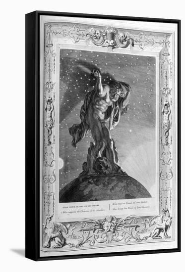 Atlas Supports the Heavens on His Shoulders, 1733-Bernard Picart-Framed Stretched Canvas