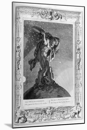 Atlas Supports the Heavens on His Shoulders, 1733-Bernard Picart-Mounted Giclee Print