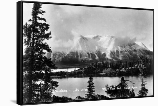 Atlin, British Columbia - Arlin Mountains and Lake-Lantern Press-Framed Stretched Canvas