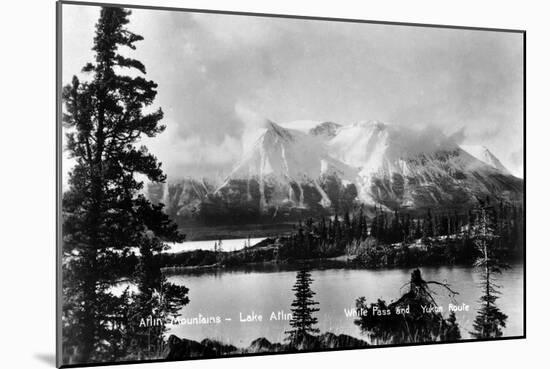 Atlin, British Columbia - Arlin Mountains and Lake-Lantern Press-Mounted Art Print