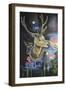 Atmosperic Deers-Sue Clyne-Framed Giclee Print