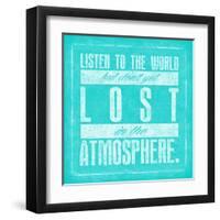 Atmosphere Teal-OnRei-Framed Art Print