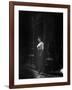 Atmospheric of Parisienne Prostitute Standing Near Doorway on Street-Alfred Eisenstaedt-Framed Photographic Print