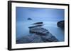 Atmospheric Trebarwith Strand on a Moody Evening, North Cornwall, England. Summer (June)-Adam Burton-Framed Photographic Print