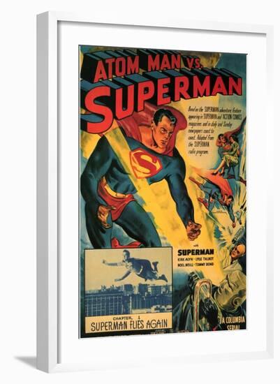 Atom Man Vs. Superman, 1948-null-Framed Art Print