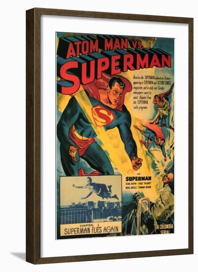 Atom Man Vs. Superman, 1948-null-Framed Art Print