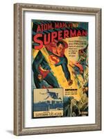 Atom Man Vs. Superman, 1948-null-Framed Art Print