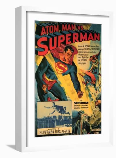 Atom Man Vs. Superman, 1948-null-Framed Art Print