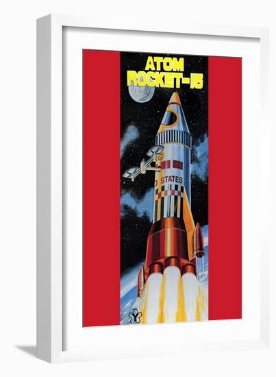 Atom Rocket-15-null-Framed Art Print