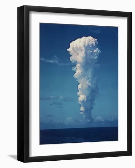 Atomic Bomb Mushroom Cloud After Test at Bikini Island-Frank Scherschel-Framed Photographic Print