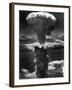Atomic Bomb Smoke Capped by Mushroom Cloud Rises More Than 60,000 Feet Into Air over Nagasaki-null-Framed Photographic Print