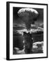 Atomic Bomb Smoke Capped by Mushroom Cloud Rises More Than 60,000 Feet Into Air over Nagasaki-null-Framed Photographic Print