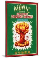 Atomic Brand Extra Selected Flashlight Crackers-null-Mounted Art Print