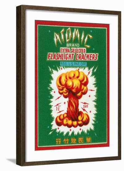 Atomic Brand Extra Selected Flashlight Crackers-null-Framed Art Print