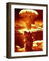 Atomic Burst Over Nagasaki, 1945-us National Archives-Framed Photographic Print