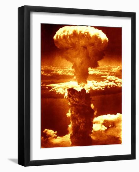 Atomic Burst Over Nagasaki, 1945-us National Archives-Framed Photographic Print