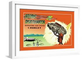 Atomic Disintegrator Repeating Cap Pistol-null-Framed Art Print