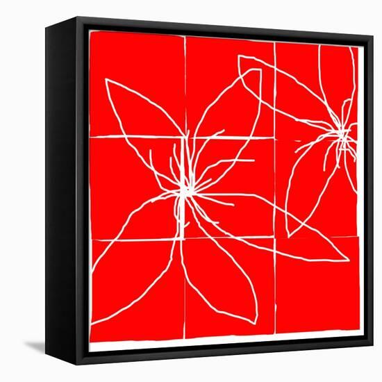 Atomic Floral Four-Jan Weiss-Framed Stretched Canvas
