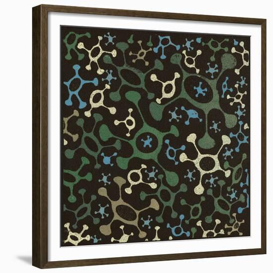 Atomic Friends (Teal)-Susan Clickner-Framed Giclee Print