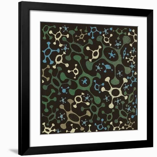 Atomic Friends (Teal)-Susan Clickner-Framed Giclee Print