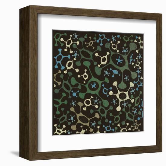 Atomic Friends (Teal)-Susan Clickner-Framed Giclee Print