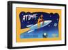 Atomic Needles-null-Framed Art Print