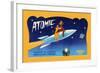 Atomic Needles-null-Framed Art Print