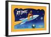 Atomic Needles-null-Framed Art Print