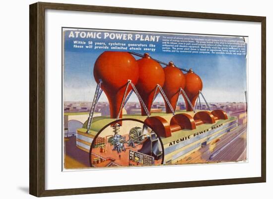 Atomic Power Plants Predicted-null-Framed Art Print