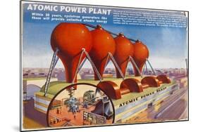 Atomic Power Plants Predicted-null-Mounted Art Print